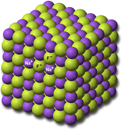 NaCl, a ionic structure