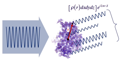 Each scattering direction can be represented by a wave, the sum of all those that disperse in the same direction