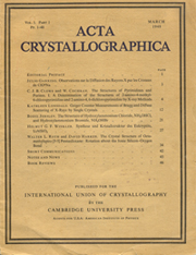 The very first article published in Acta Cryst. by our predecesors